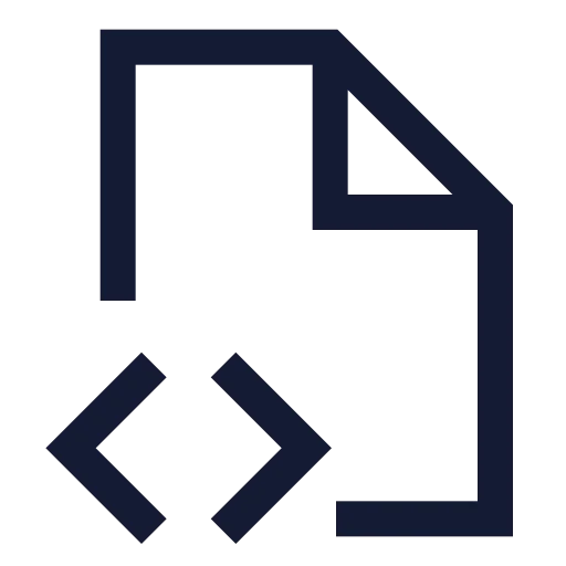 File Code Corner Icon in Stroke Sharp style