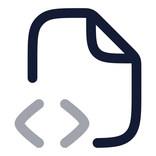 File Code Corner Icon in Twotone Rounded style