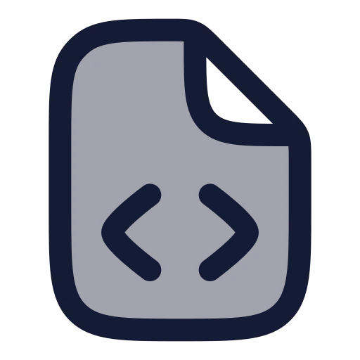 File Code Icon in Duotone Rounded style