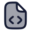 Filecode icon with duotone rounded style