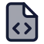 Filecode icon with duotone standard style
