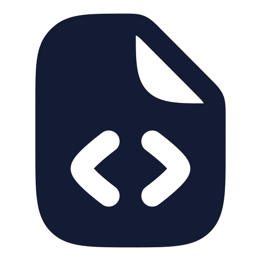 File Code Icon in Solid Rounded style