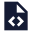Filecode icon with solid sharp style