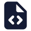 Filecode icon with solid standard style