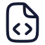 Filecode icon with stroke rounded style