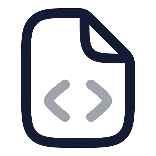File Code Icon in Twotone Rounded style