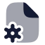Filecog icon with bulk rounded style