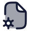 Filecog icon with duotone rounded style