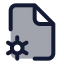 Filecog icon with duotone standard style