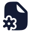 Filecog icon with solid rounded style