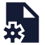 Filecog icon with solid sharp style