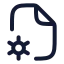 Filecog icon with stroke rounded style