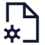 Filecog icon with stroke sharp style