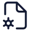 Filecog icon with stroke standard style
