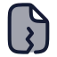 Filecorrupt icon with duotone rounded style