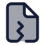 Filecorrupt icon with duotone standard style