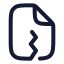 Filecorrupt icon with stroke rounded style