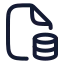 Filedatabase icon with stroke rounded style