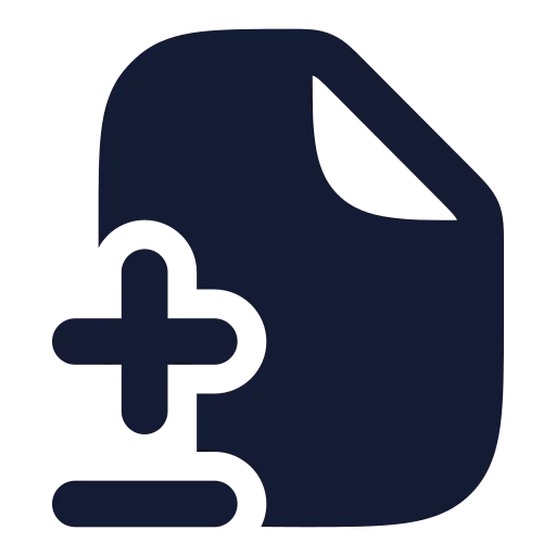 File Diff Icon in Solid Rounded style