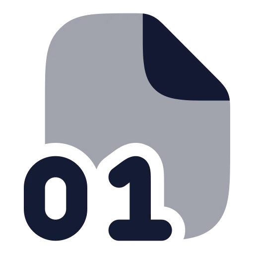 File Digit Icon in Bulk Rounded style