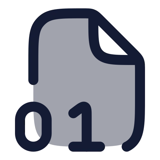 File Digit Icon in Duotone Rounded style