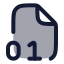 Filedigit icon with duotone rounded style