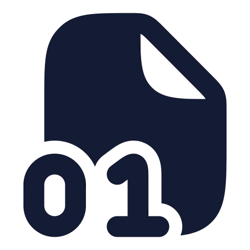 File Digit Icon in Solid Rounded style