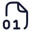 Filedigit icon with stroke rounded style