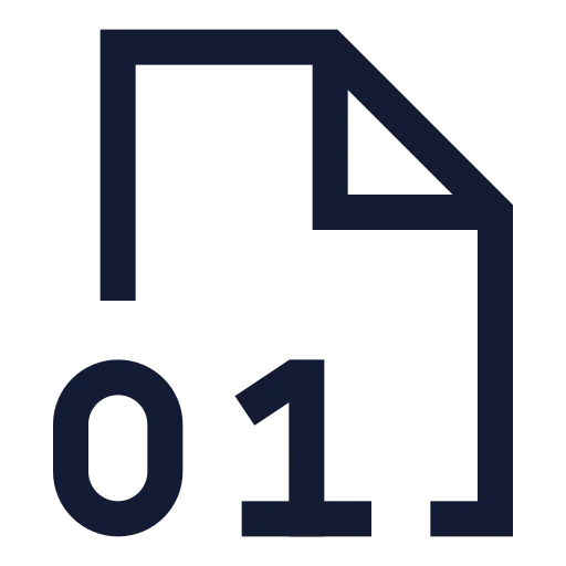 File Digit Icon in Stroke Sharp style