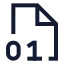 Filedigit icon with stroke sharp style