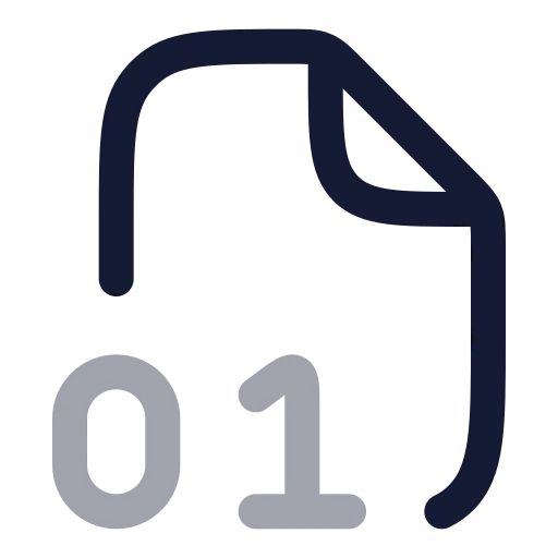 File Digit Icon in Twotone Rounded style