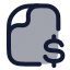 Filedollar icon with duotone rounded style