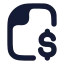 Filedollar icon with solid rounded style