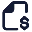 Filedollar icon with solid standard style