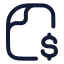 Filedollar icon with stroke rounded style