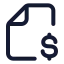 Filedollar icon with stroke standard style