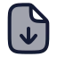 Filedown icon with duotone rounded style