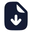 Filedown icon with solid rounded style