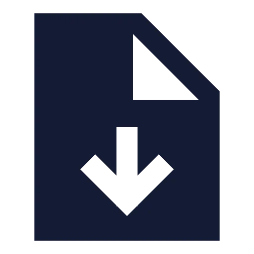 File Down Icon in Solid Sharp style