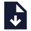 Filedown icon with solid sharp style