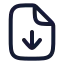 Filedown icon with stroke rounded style