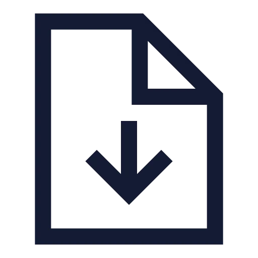 File Down Icon in Stroke Sharp style