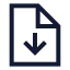 Filedown icon with stroke sharp style