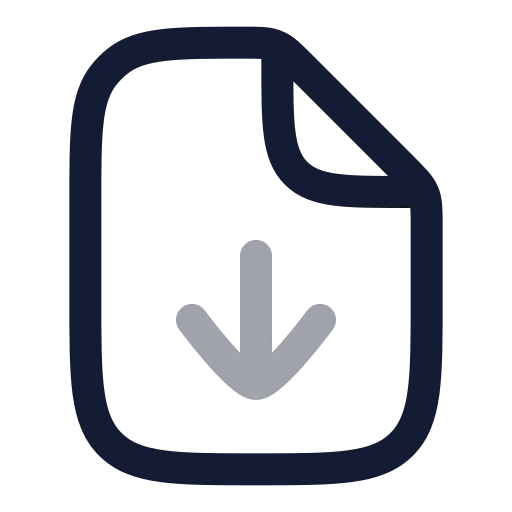 File Down Icon in Twotone Rounded style