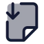 Filedownload icon with duotone standard style