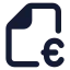 Fileeuro icon with solid standard style