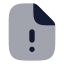 Fileexclamationpoint icon with bulk rounded style