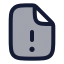 Fileexclamationpoint icon with duotone rounded style
