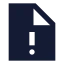 Fileexclamationpoint icon with solid sharp style