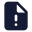 Fileexclamationpoint icon with solid standard style